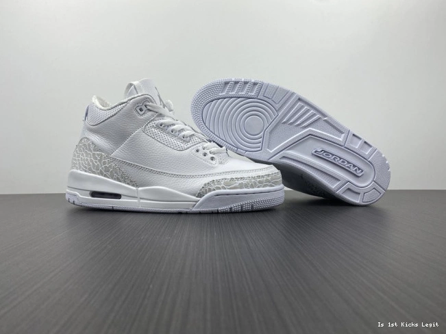 429487-111 'Triple Jordan PS White' Air Retro 3 0808